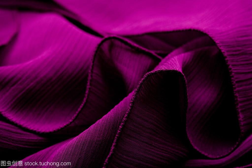 紫色,紫色投標彩色,優雅起波紋的紡織品材料