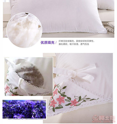 【廠家直銷羽絲絨枕頭單人全棉面包枕婚慶喜保健枕芯批發一件代發】海門市樂丹紡織品廠 - 產品庫