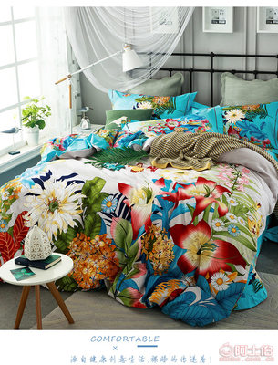 【寧好廠家直銷全棉活性超柔磨毛秋冬新品磨毛四件套加厚保暖床上用品被V棉磨毛多規格床單式】海門市曼容紡織品廠 - 產品庫